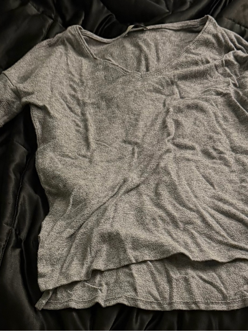 V-Neck Sleeping Shirt - Gray